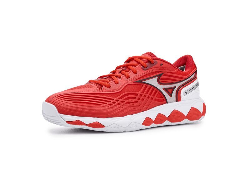 ミズノ メンズ シューズ スニーカー Mizuno Wavenforce Tour 2 AC Fiery RedWhite ホワイト