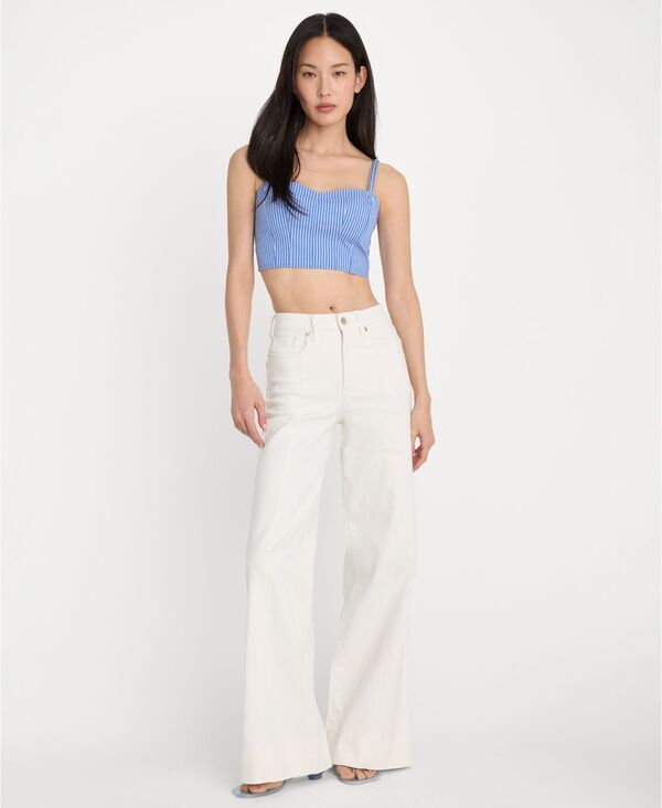 グッドアメリカン レディース ボトムス デニムパンツ ジーンズ Good American Womens HighRise WideLeg Jeans White ホワイト