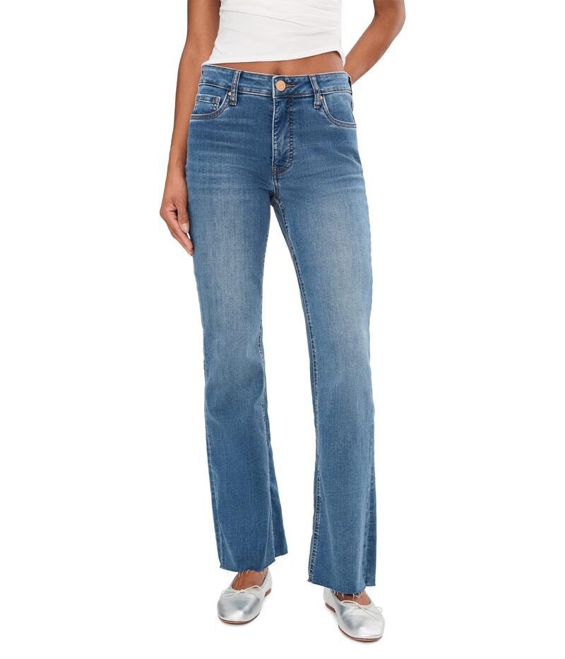 カットフロムザクロス レディース ボトムス デニムパンツ KUT from the Kloth Kelly HighRise Fab Kick Flare Inset Leg in Senses