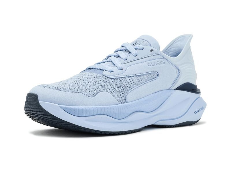 クラークス レディース シューズ スニーカー Clarks Pace Light Blue Textile ブルー