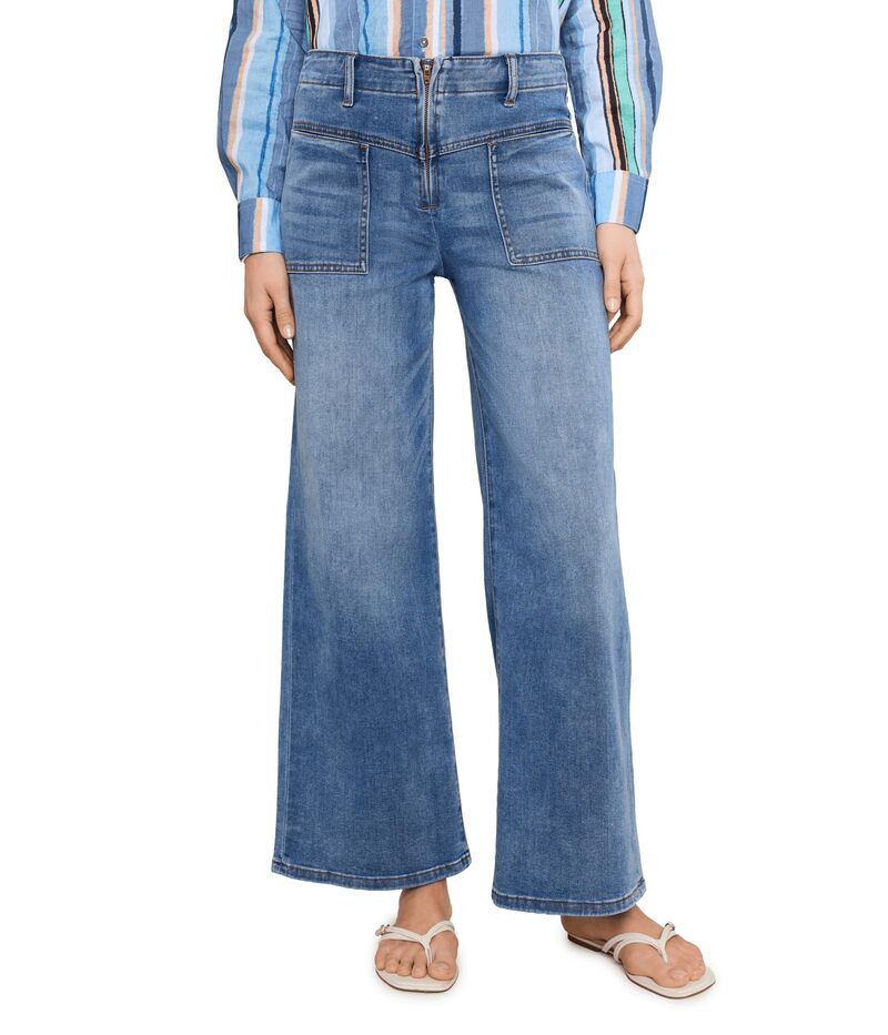 カットフロムザクロス レディース ボトムス デニムパンツ ワイドレッグ Kut From The Kloth Meg HighRise Wide Leg Pants in Queenly