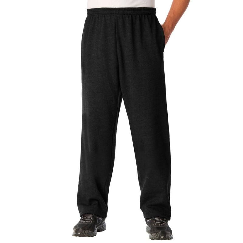 キングサイズ レディース ボトムス カジュアルパンツ スウェットパンツ トール フリース KingSize Mens Big Tall Fleece OpenBottom Sweatpants Bla