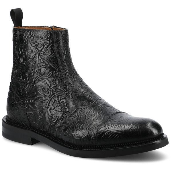 タフト メンズ シューズ ブーツ・レインブーツ TAFT Mens Lewisidezip Boot Black Floral ブラック