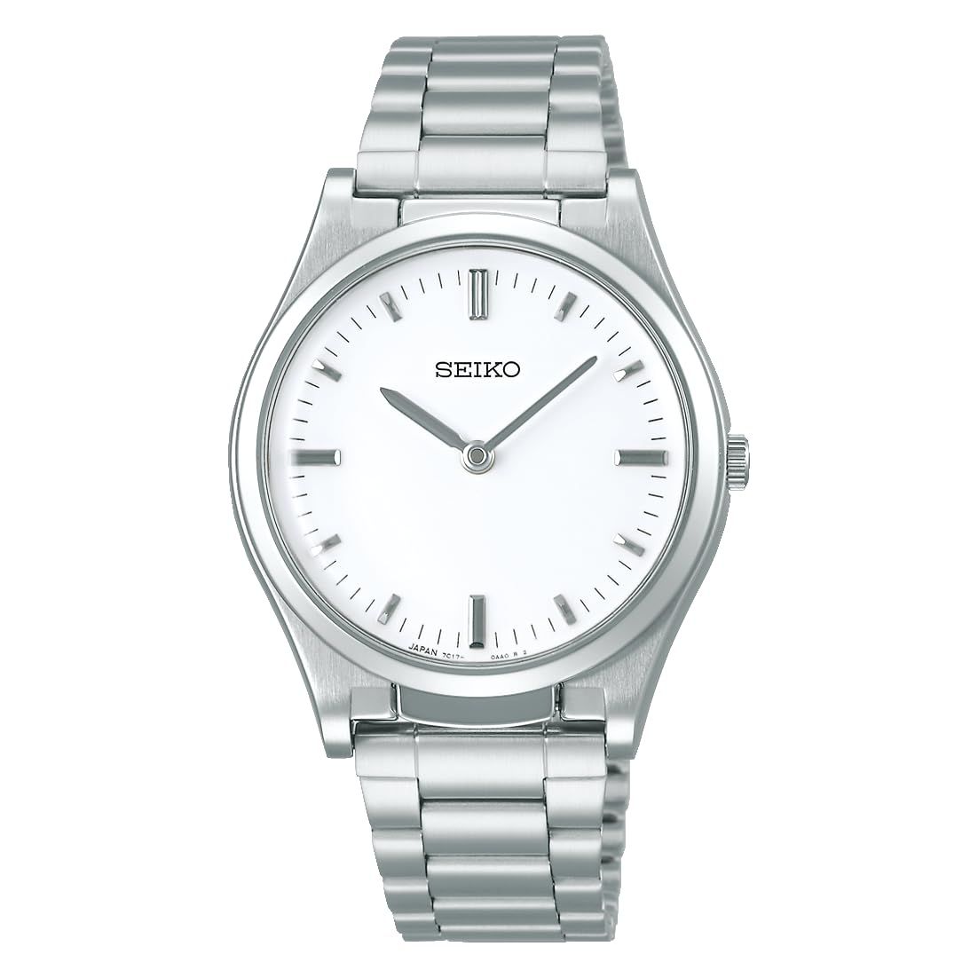 Brand New [Seiko Watch] SQBR019 Tactile Watch for the Blind, Made in Japan, Battery Operated, Quartz Dial, White, Stainless Steel