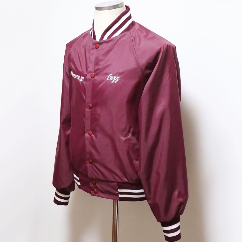 70sUSA製】マジェスティック ナイロンスタジャン ジャケット メンズ M