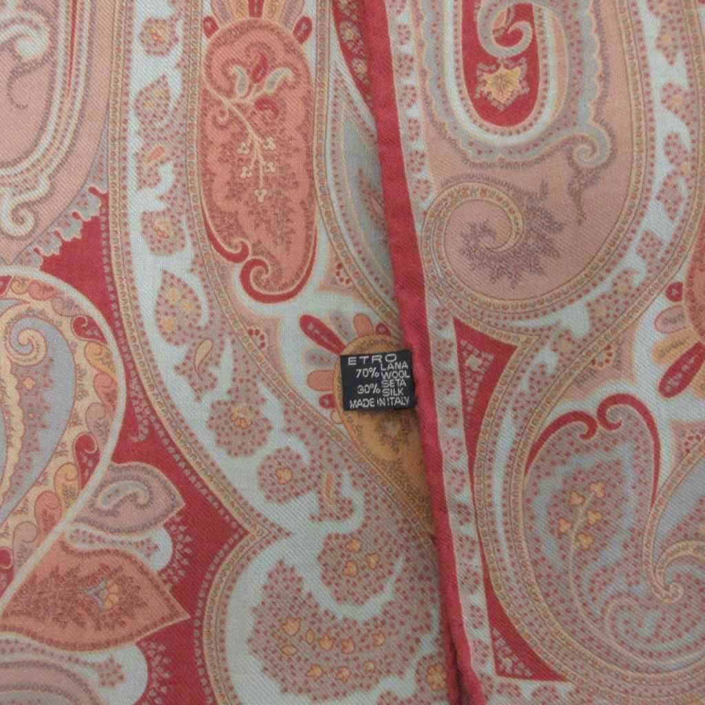 エトロ ETRO ストール マフラー スカーフ ペイズリー柄 総柄 絹 シルク