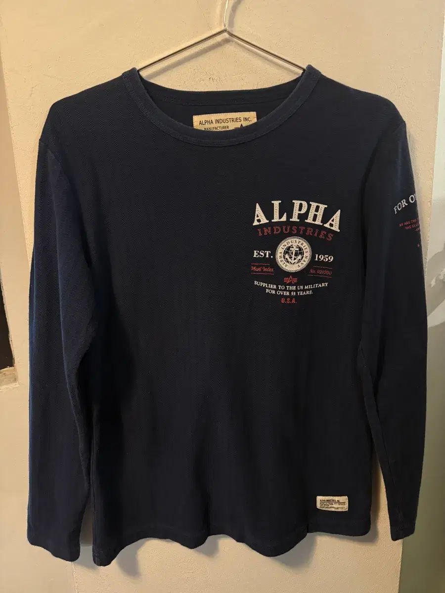 ALPHA INDUSTRIES ヘリンボーン ロングスリーブ m