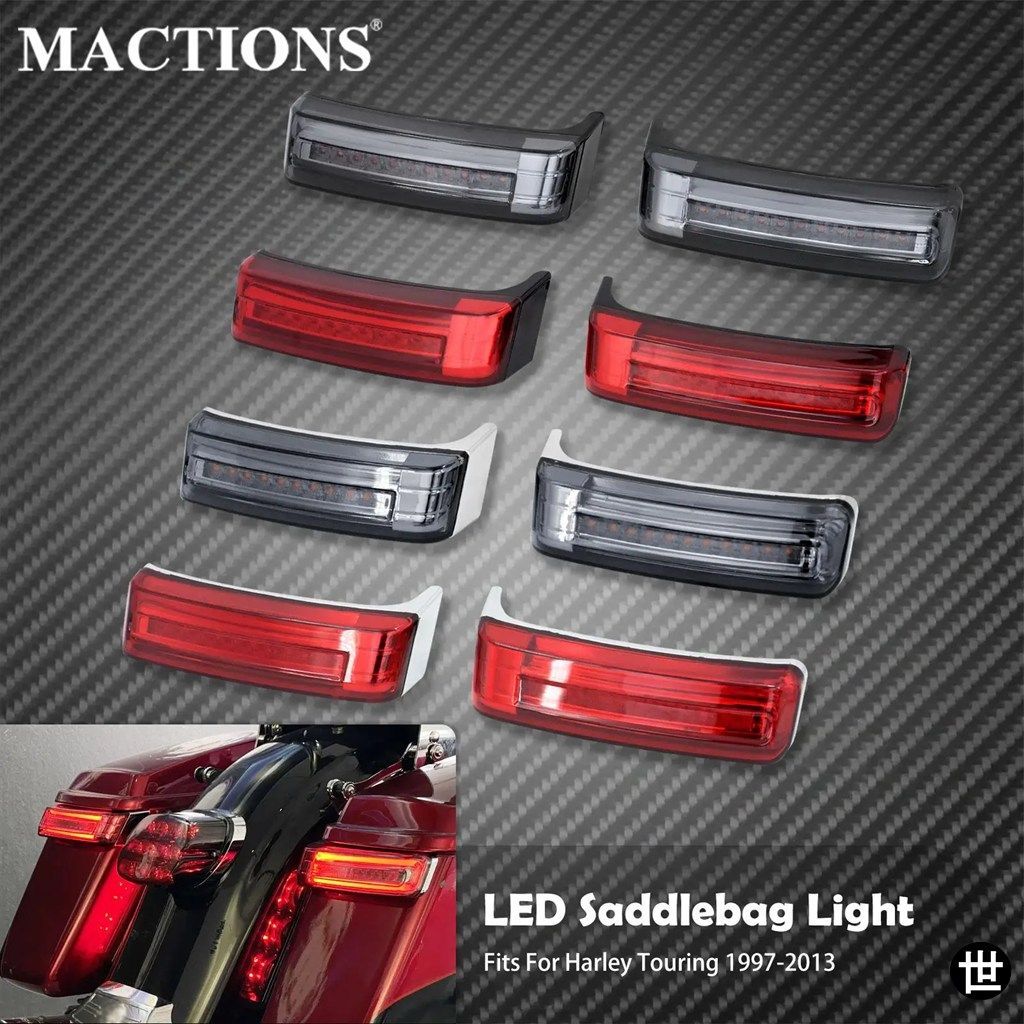 ハーレーツーリング ロードキング リミテッド CVO FLHR 1997-2012 2013 用 オートバイ LED サドルバッグ ウィンカーランプ ランニングブレ