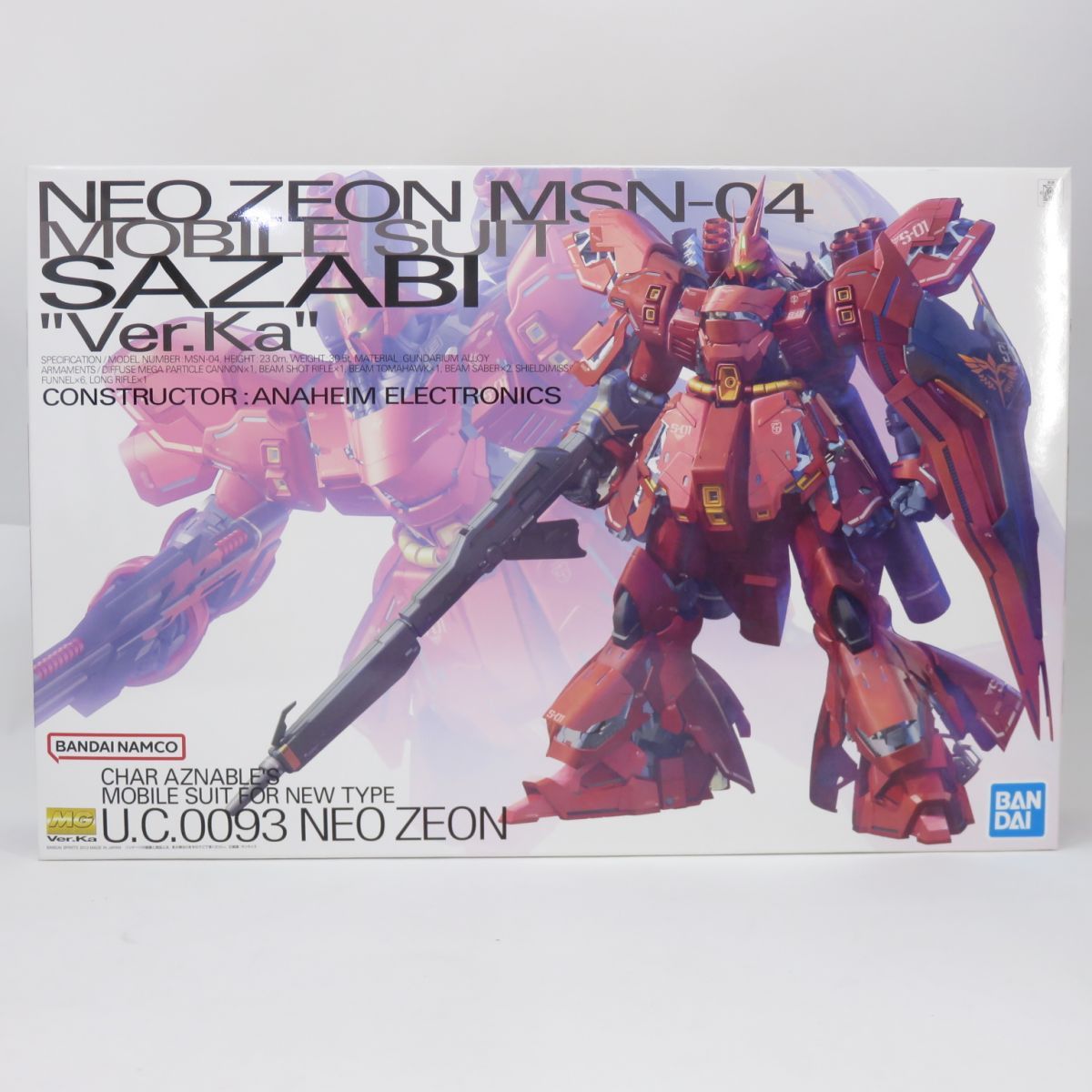 【未組立】 MG 1/100 機動戦士ガンダム 逆襲のシャア サザビー Ver.Ka ※内袋未開封