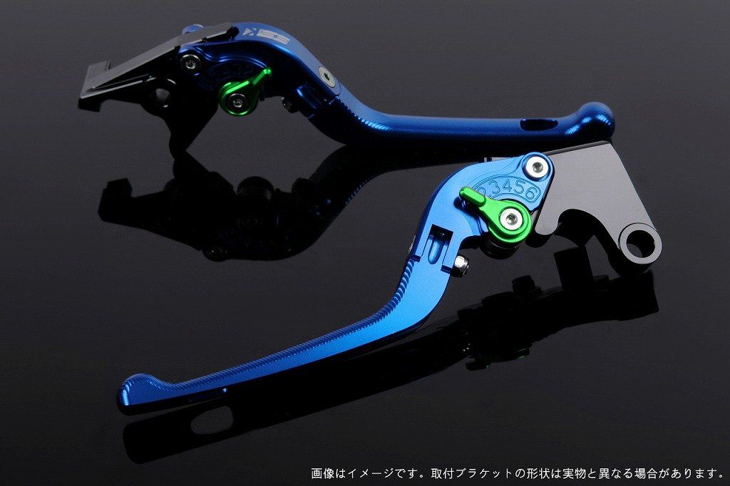 新品 SSK スピードラ アジャストレバーセット 3D可倒式 レバー本体カラー:ブルー アジャスターカラー:グリーン HONDA ADV150 KF38