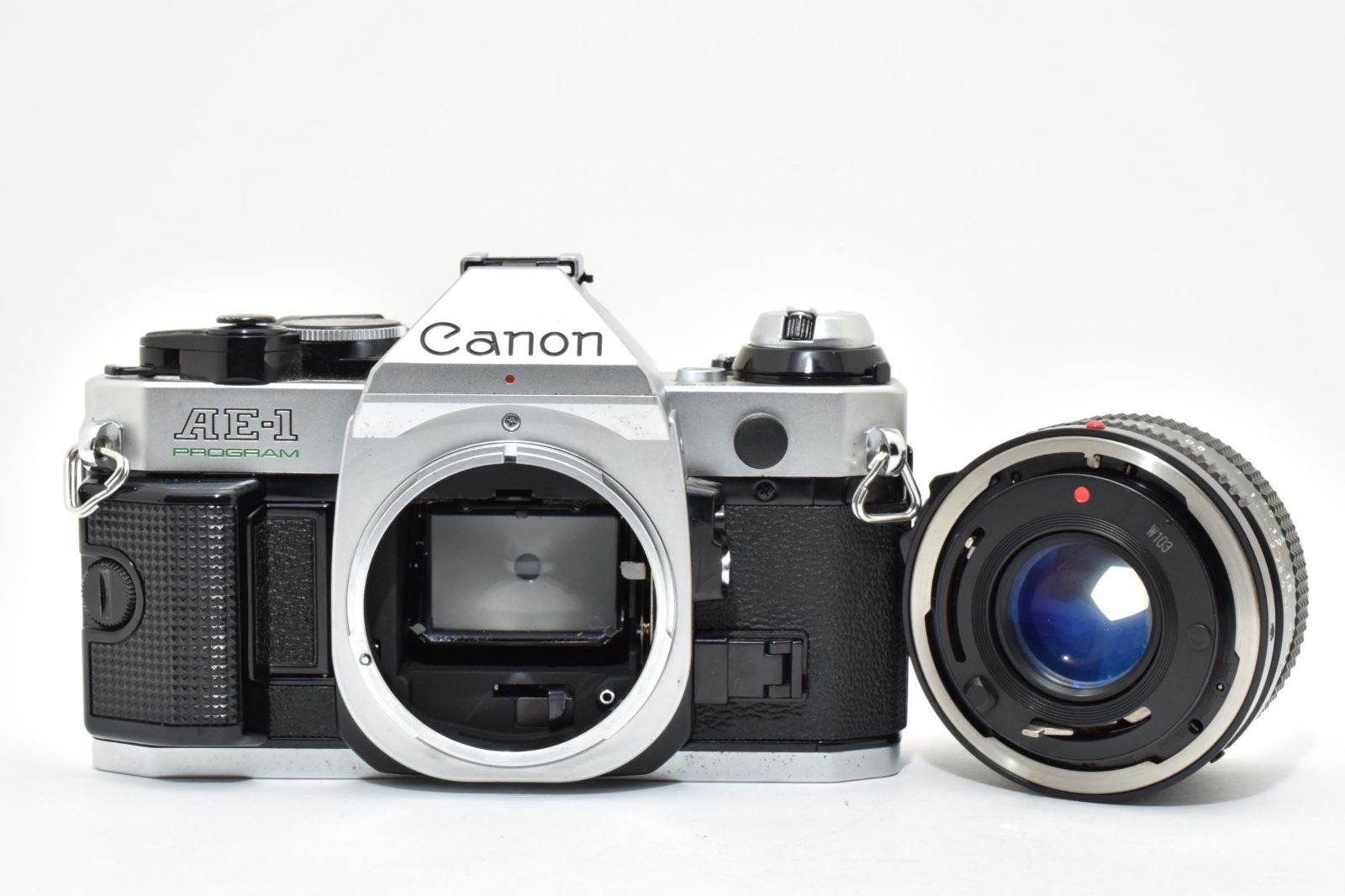 ★訳あり美品★ キヤノン Canon AE-1 PROGRAM #938 ☆外観美品☆ キヤノン Canon AE-1 PROGRAM シルバー + NEW FD 50mm F2