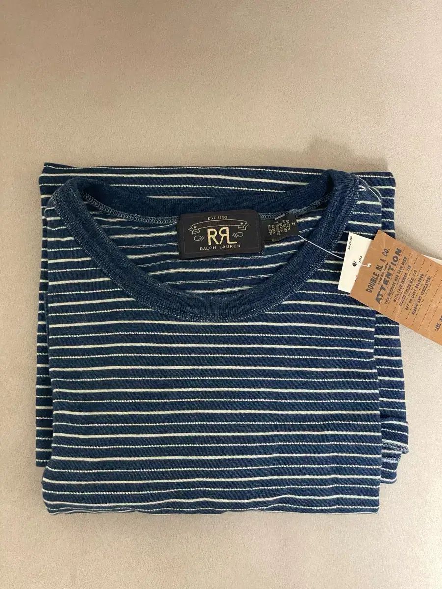 ポロ RRL Indigo ストライプ ネイビー