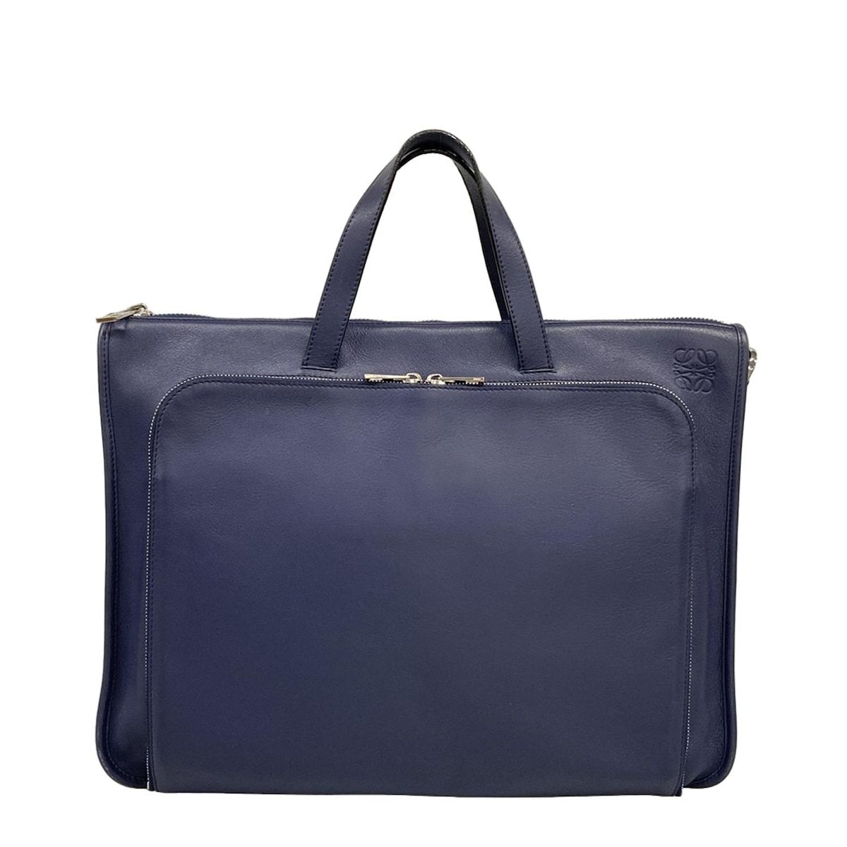 LOEWE(ロエベ) ビジネスバッグ - ネイビー 本体ロックなし レザー