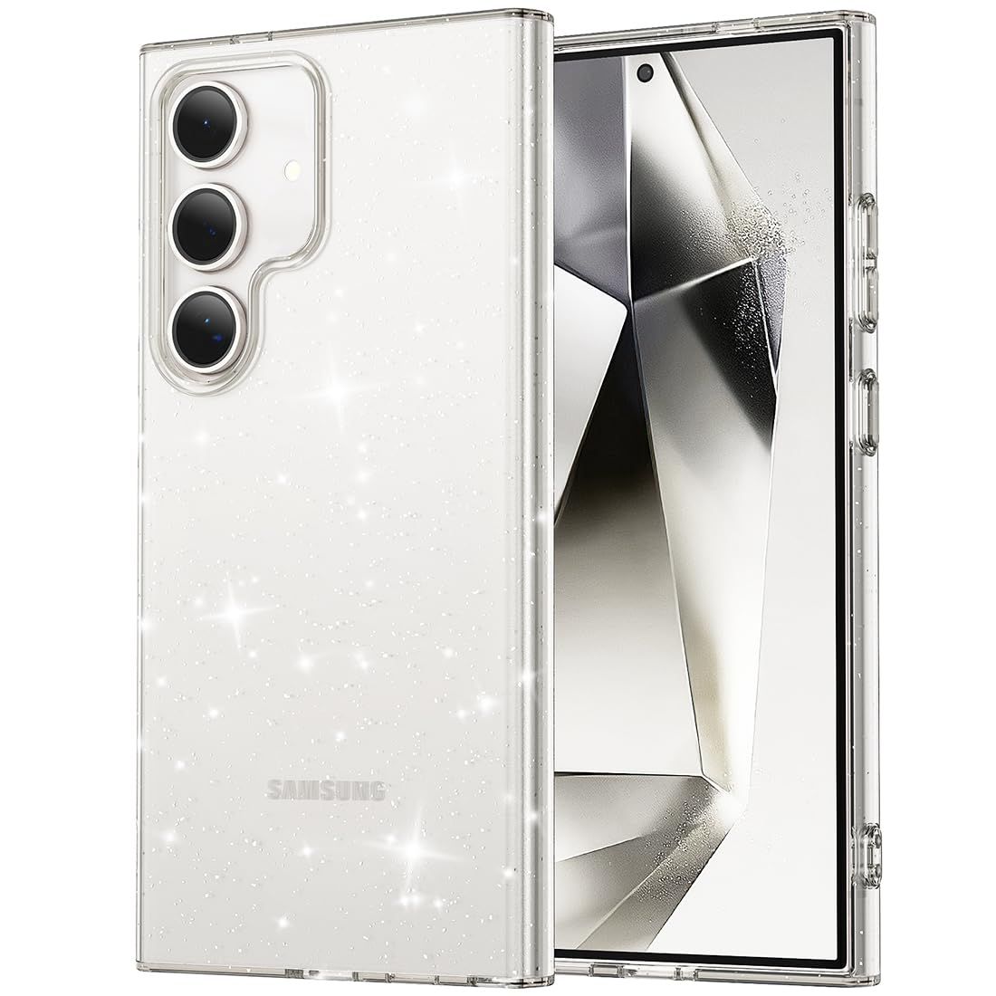 新品 MuZiF Samsung Galaxy S23 用 ケース クリア キラキラ 可愛い
