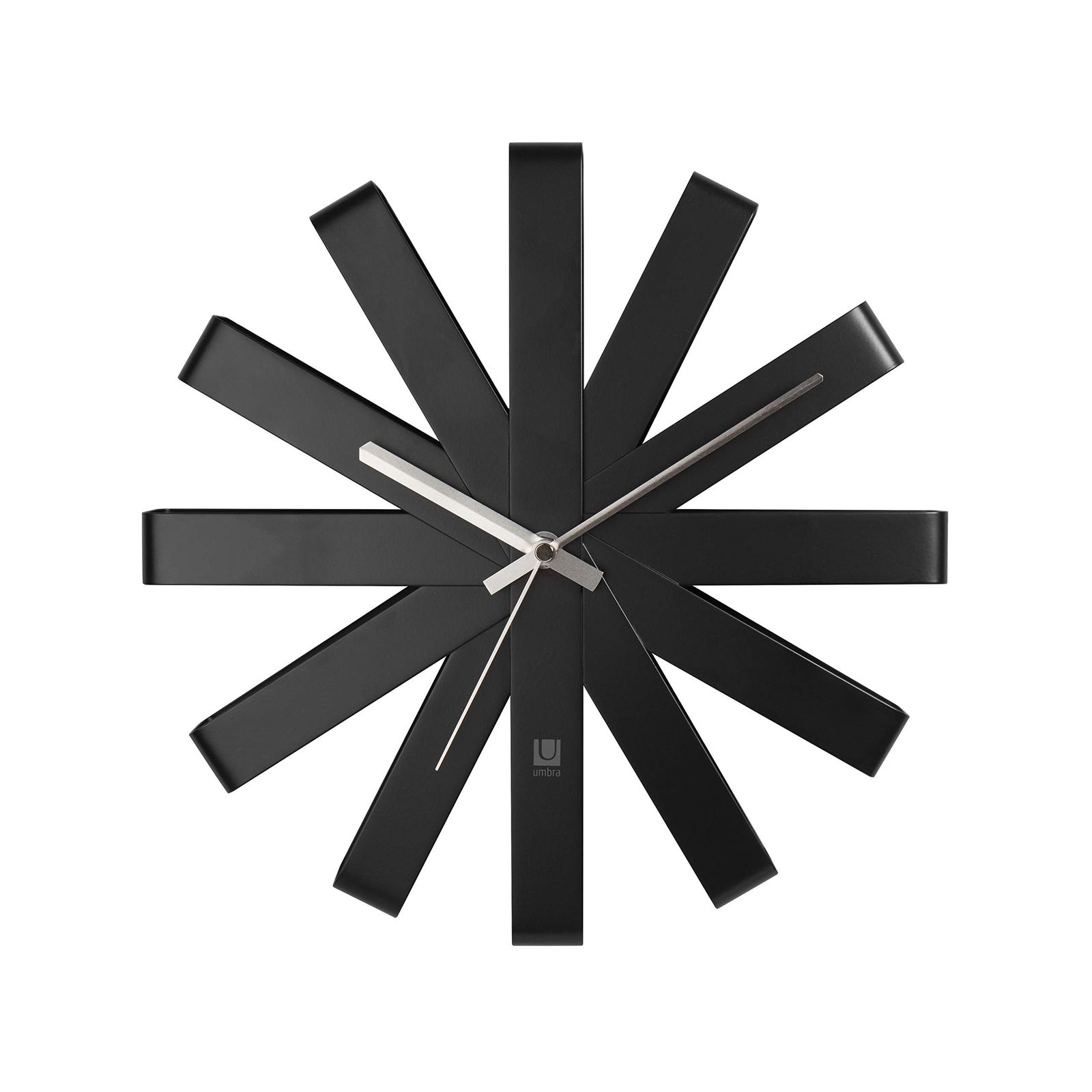 umbra RIBBON WALL CLOCK(リボン ウォールクロック) ブラック 2118070-040 国内発送