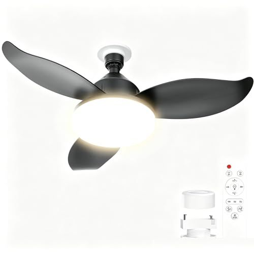 2026シーリングファンライト ブラック LED ファン付き照明 天井扇風機 E26 無段階調光調色 3段階風速調節 照明とサーキュレーターを一体化した薄型シーリングファンライト LED・静音DCモーター・リモコン付き メモリ/タイマー機能 省エネ調 国内発送