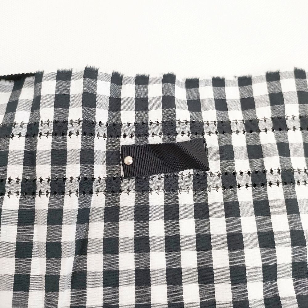 ebagos 21SS ギンガムチェック かぶせ コットン その他雑貨 クロ シロ