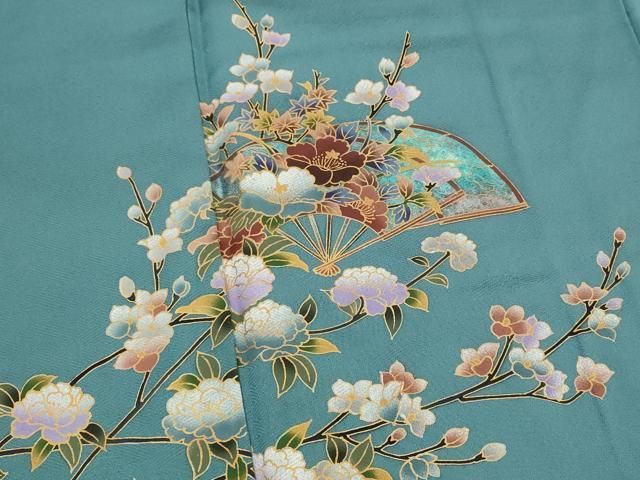 平和屋着物□訪問着 扇枝花文 金彩 正絹 逸品 AABJ5110st - メルカリ