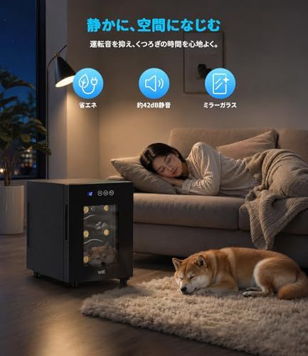 WIE ワインセラー 6本収納 省エネ エコ 振動抑制 恒温保湿 安定性能