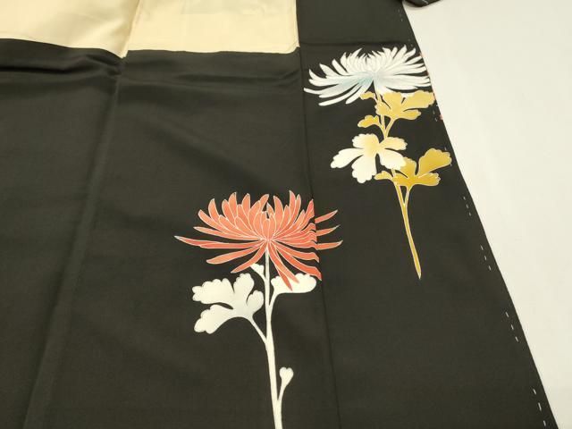 平和屋着物□豪華黒留袖 駒刺繍 乱菊 銀彩 正絹 逸品 未使用