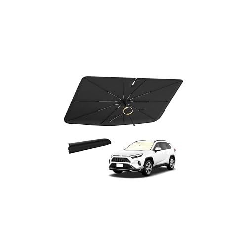 CARTIST トヨタ RAV4 50系 サンシェード 傘型 フロント用 5代目 XAA50/XAH50/XAP50型 2018年11月-2025年12月 専用設計 遮熱コーティング ベージュ高級仕様 10本骨 ガラス繊維 曲がる傘柄 360 bca075b3
