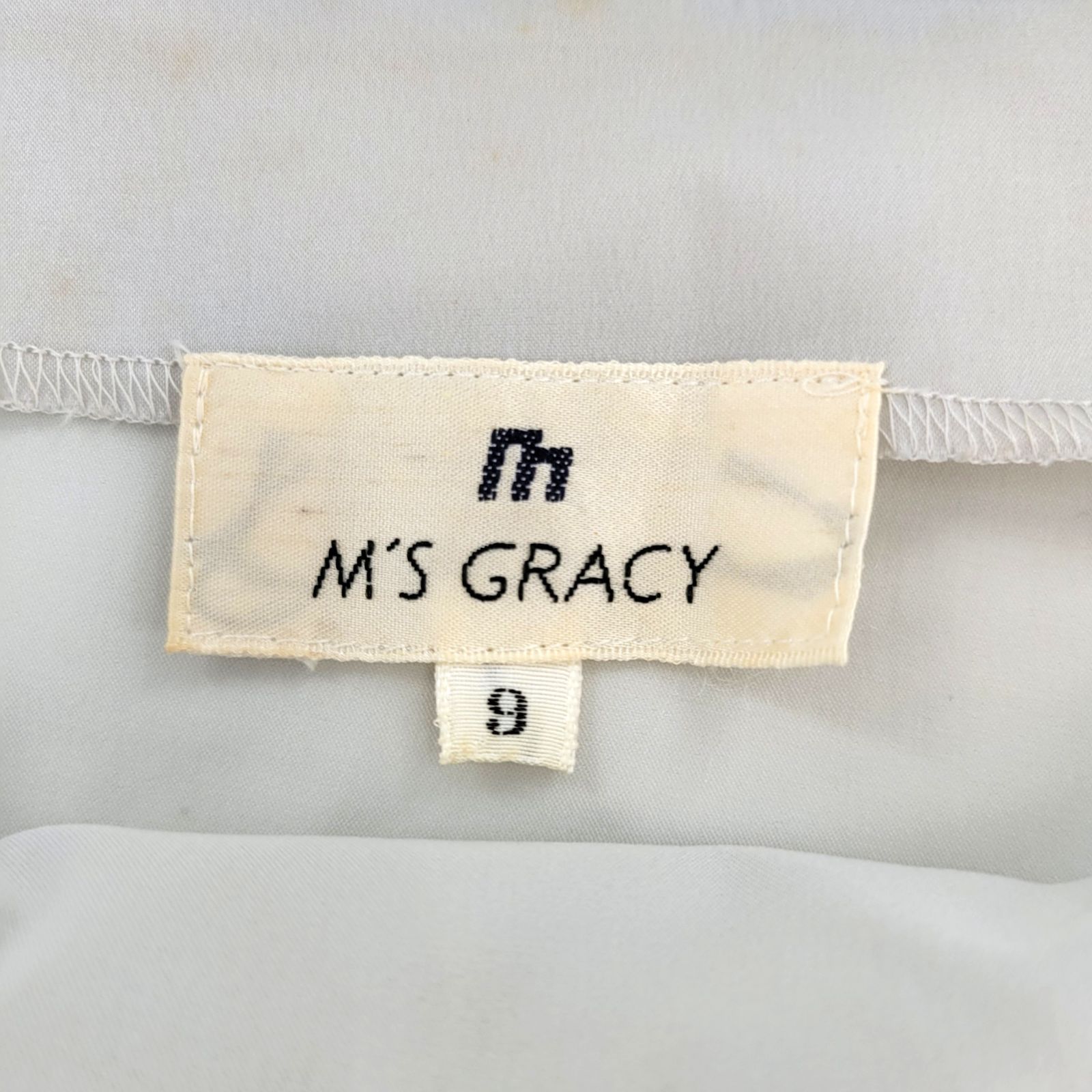 M'S GRACY エムズグレイシー ワンピース シアー切替 フラワー刺繍
