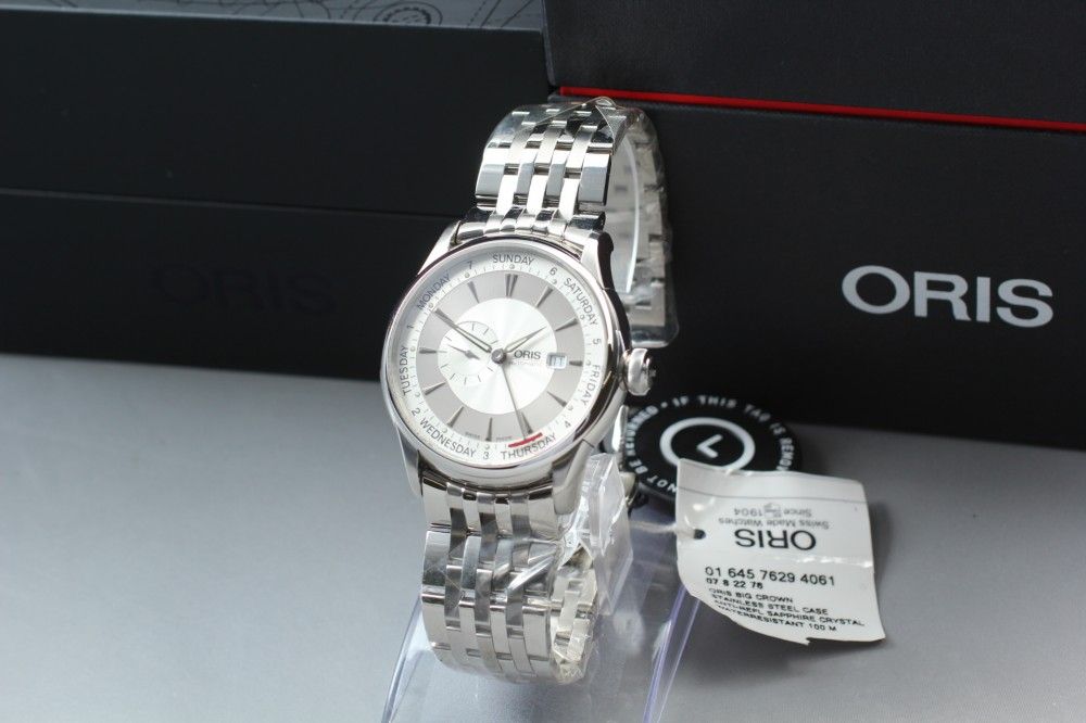 時計 ORIS オリス アートリエ 7596 スモールセコンド ポインターデイト