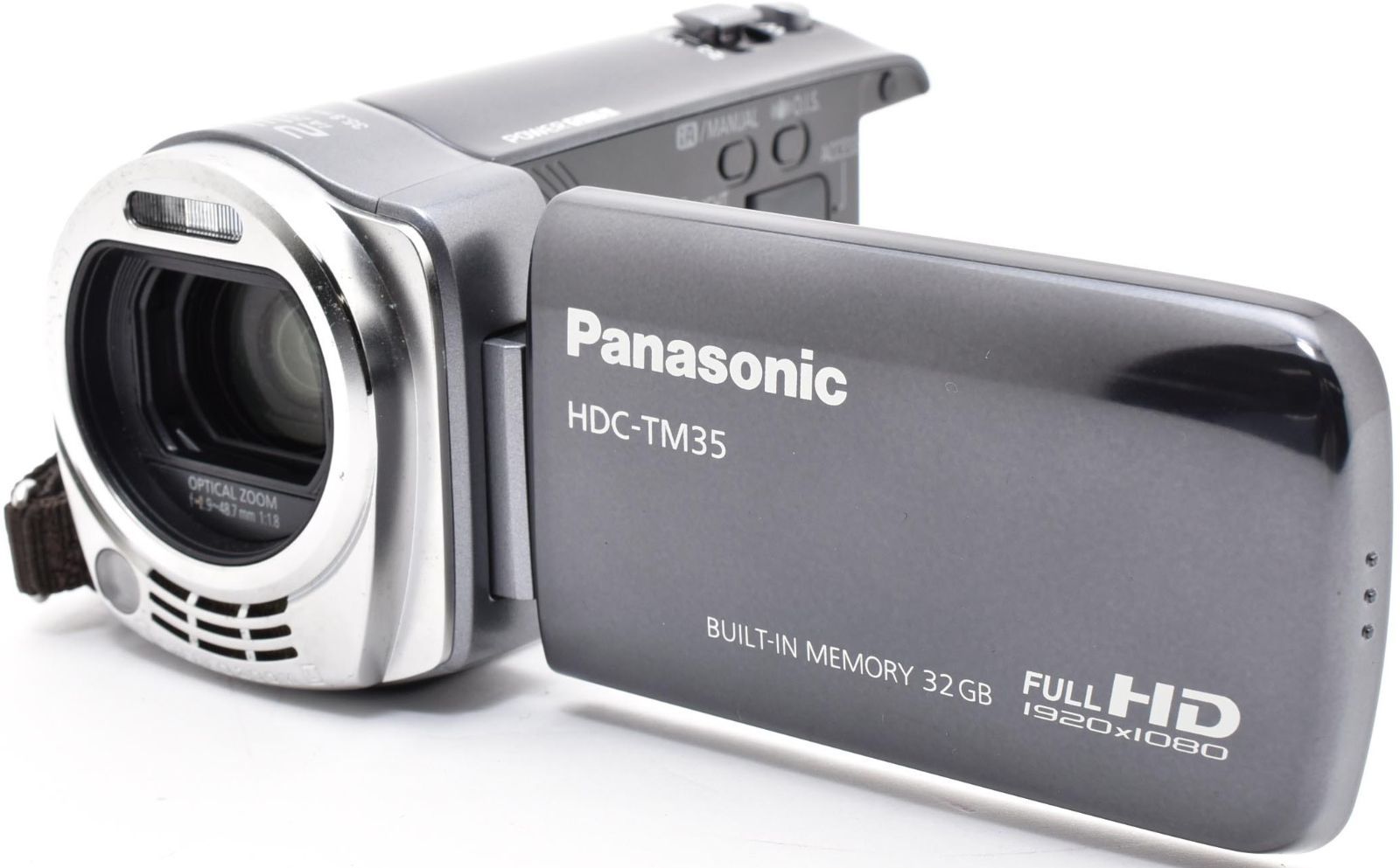 ビデオカメラ パナソニック Panasonic HDC-TM35 グレー 中古 少し訳アリ 新品SDカード付き 届いてすぐに使える 長期保証