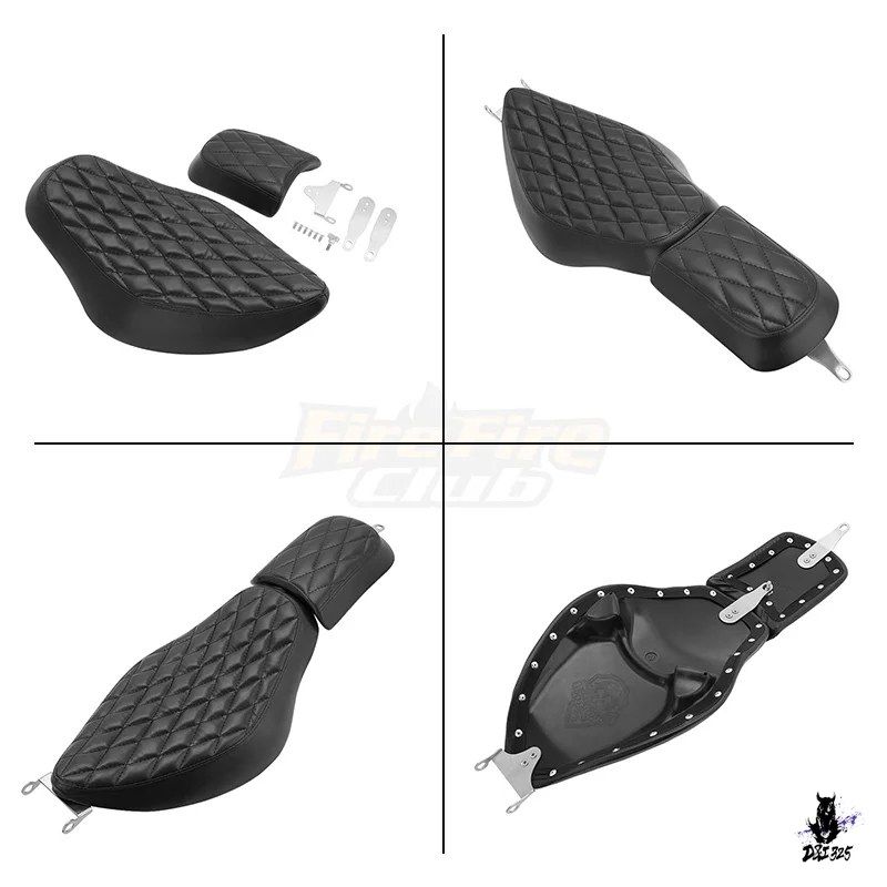 ハーレー Sportster XL48 XL883 XL1200 2004-2020 用 シート セット 運転席 後部座席