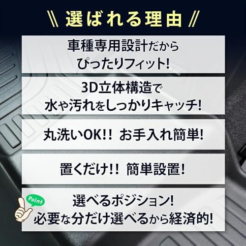 ワゴンR スマイル MX81S MX91S 3D フロアマット 2列目単品 後部座席 リア 1枚 車種専用設計 立体 防水 防汚 ズレ防止 スズキ WAGONR SMILE【FM098】ts c1a9b66e