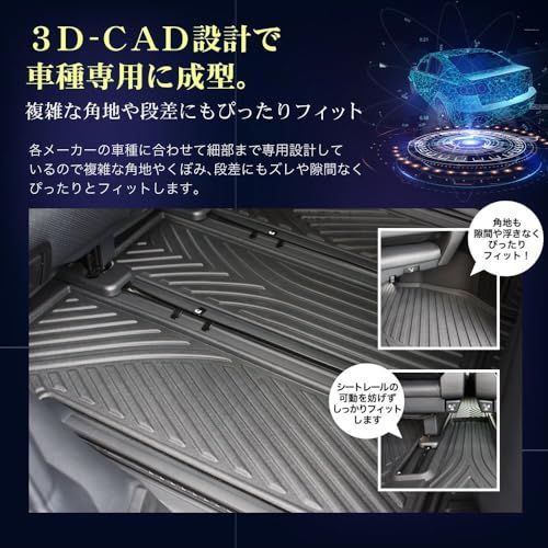ワゴンR スマイル MX81S MX91S 3D フロアマット 2列目単品 後部座席 リア 1枚 車種専用設計 立体 防水 防汚 ズレ防止 スズキ WAGONR SMILE【FM098】ts c1a9b66e