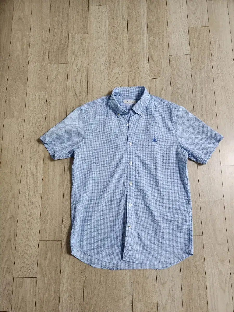 BEAN POLE ビーンポール 半袖 シャツ ブルー M 2025