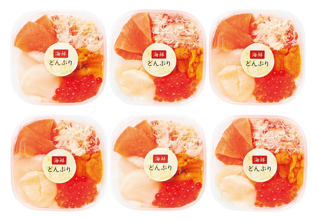 【令和8年7月31日までの期間限定商品】海鮮丼の具 10A-2 海鮮丼の具60g(ﾄﾗｳﾄｻｰﾓﾝ･帆立･ずわい蟹ほぐし身･いくら醤油･うに)×6