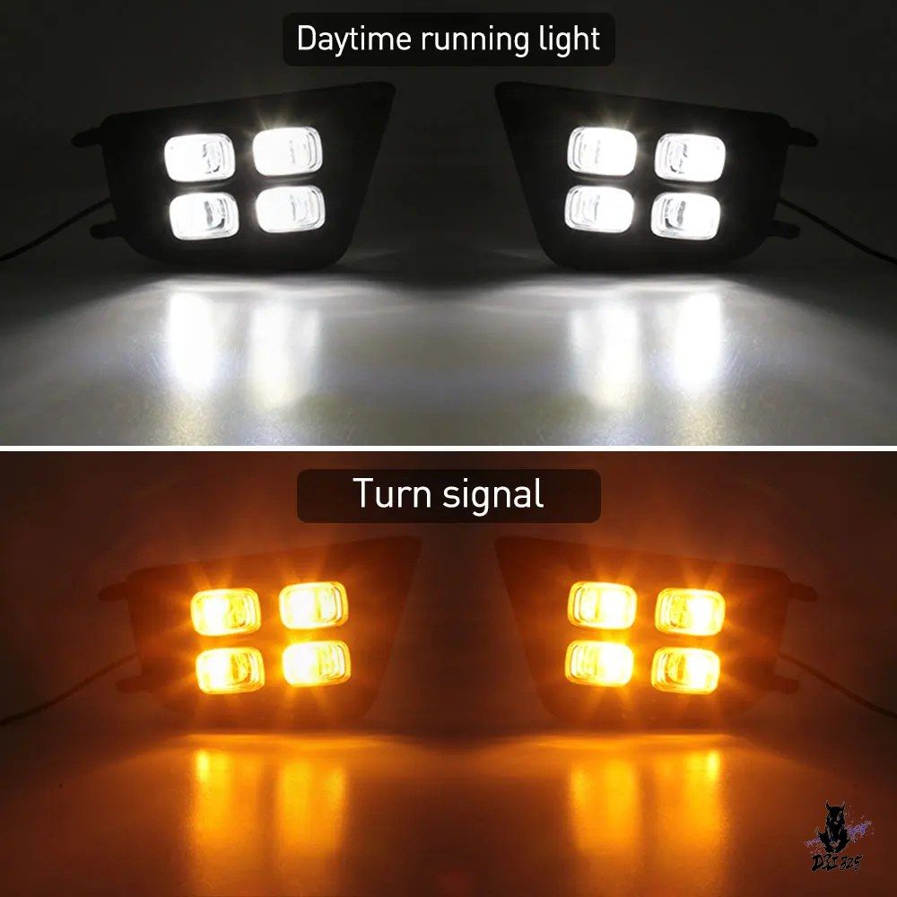 トヨタ タコマ 2012-2015年式 LED DRL デイタイムランニングライト ウインカー付き フォグランプ