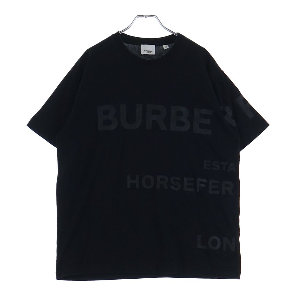 BURBERRY (バーバリー) 20AW ホースフェリー プリント クルーネック 半袖Tシャツ カットソー ブラック 8032299