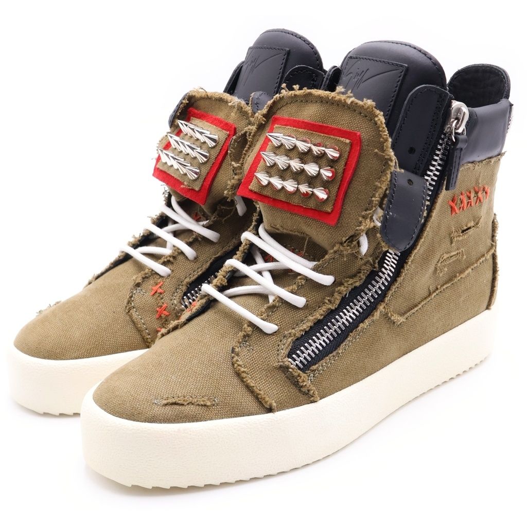 GIUSEPPE ZANOTTI (ジュゼッペ ザノッティ) スタッズ付き レザータン