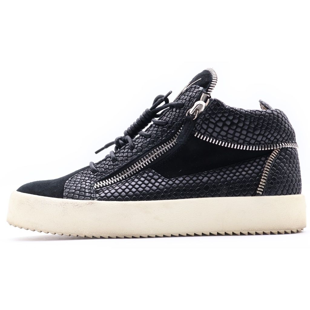 GIUSEPPE ZANOTTI (ジュゼッペ ザノッティ) Kriss サイドジップ ハイカット スニーカー シューズ ブラック/ホワイト