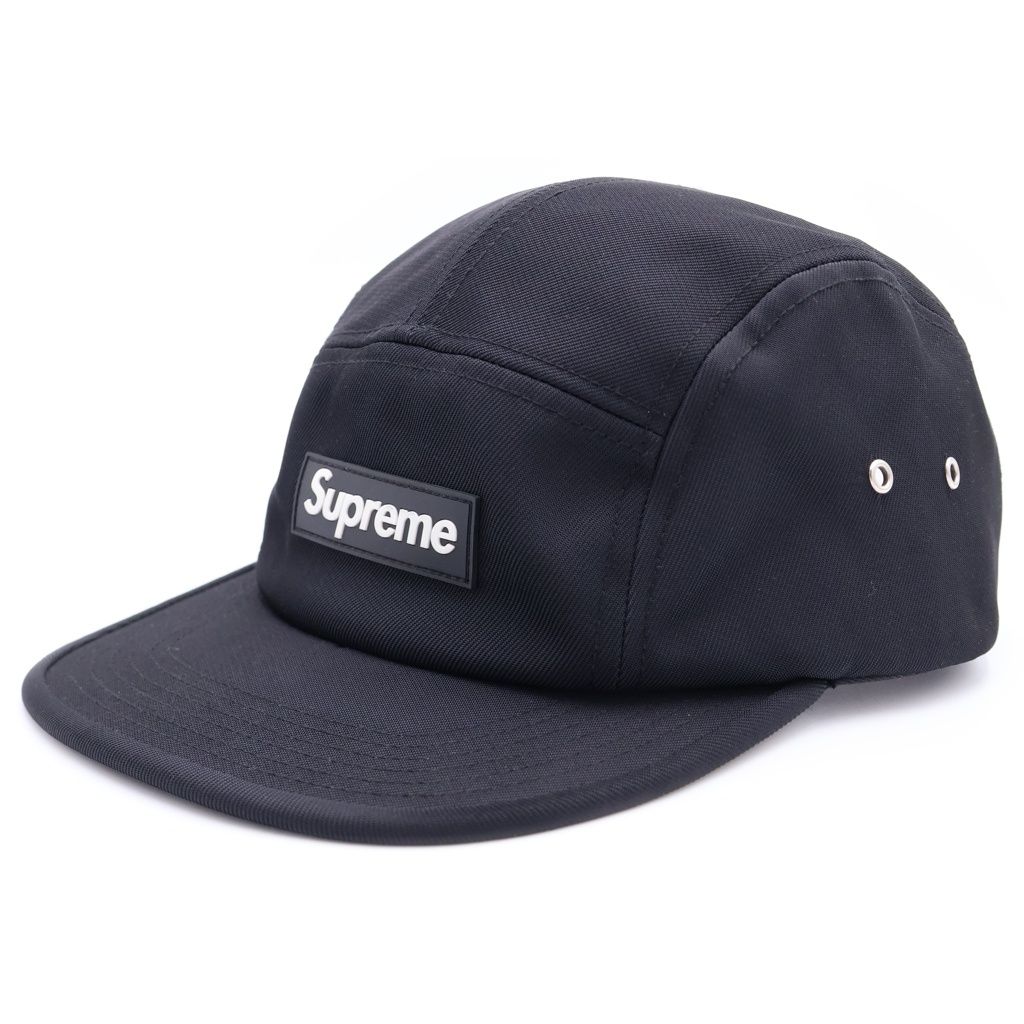 SUPREME (シュプリーム) Rubber Logo Camp Cap ラバーロゴキャンプキャップ ブラック