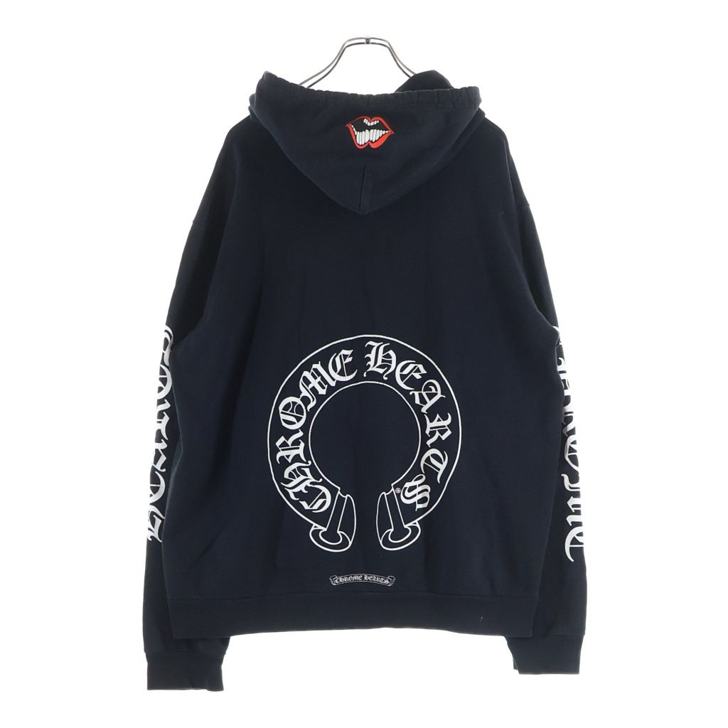 CHROME HEARTS (クロムハーツ) ×MATTY BOY CHOMPER SWTSHRT HD PLVR ×マッティボーイ チョンパー ホースシューフーディ プルオーバースウェットパーカー ブラック
