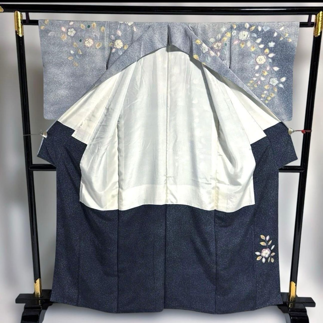 未着用 辻が花 訪問着 フルセット 正絹 作家 落款 銀通し 西陣唐織青銅