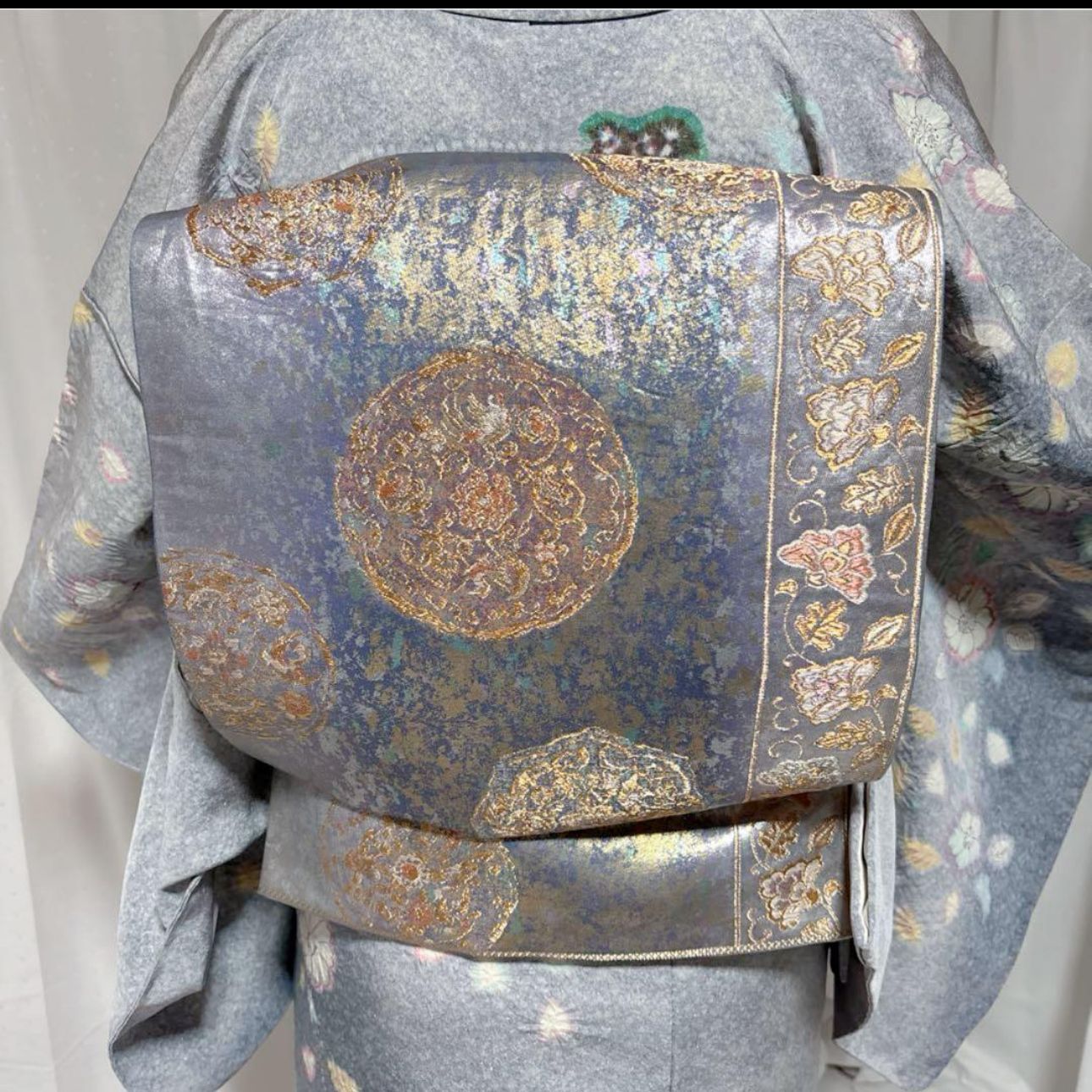 未着用 辻が花 訪問着 フルセット 正絹 作家 落款 銀通し 西陣唐織青銅