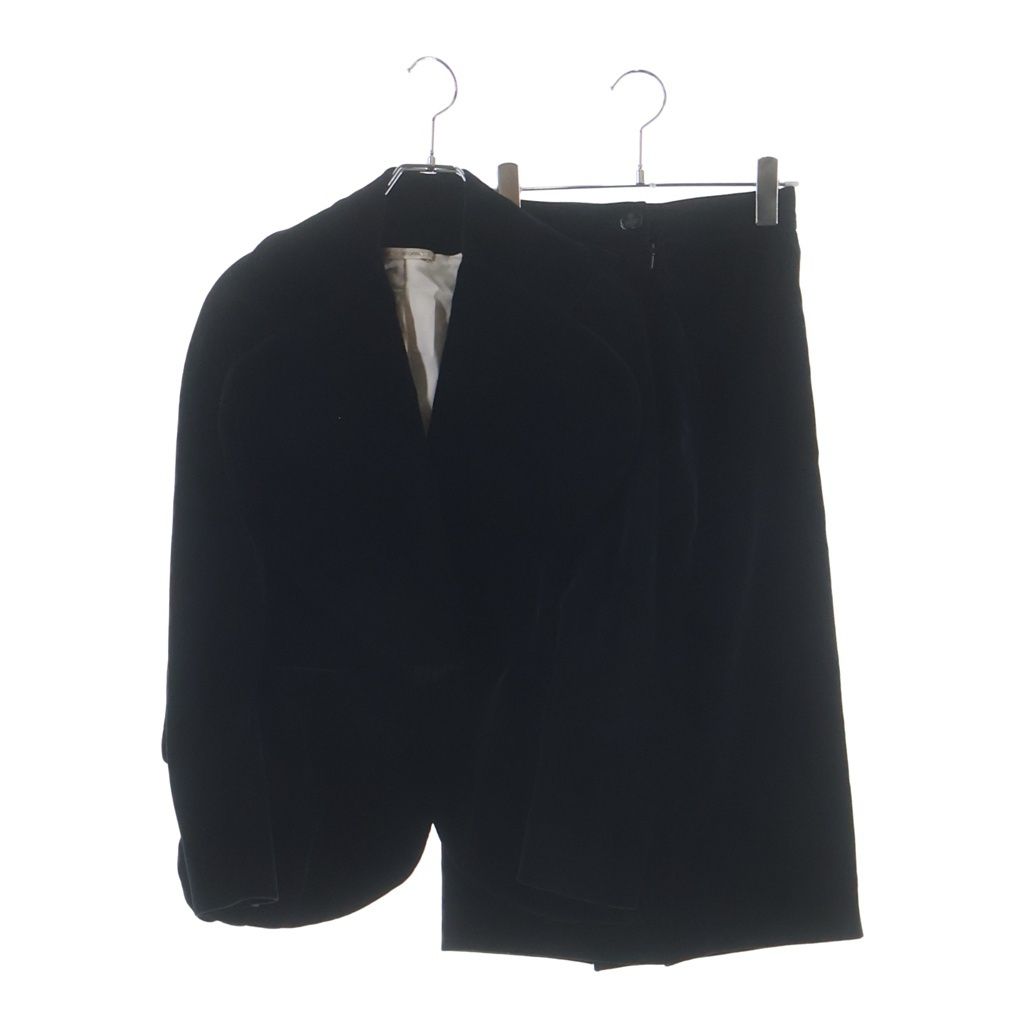 Vivienne Westwood (ヴィヴィアンウエストウッド) Velvet Suit Set Up ベロア ハートラブジャケット ベルベットスーツ セットアップ ブラック レディース