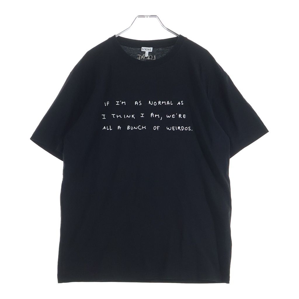 LOEWE (ロエベ) 21AW ×Joe Brainard I REMEMBER アイリメンバー テキスト 半袖Tシャツ H526Y22J39 ブラック