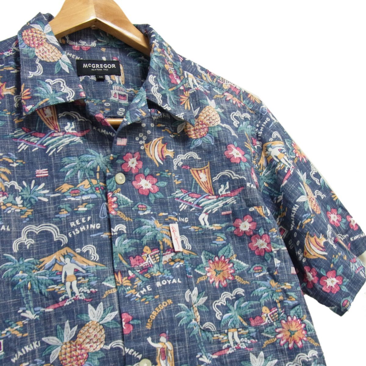 美品 100周年記念☆McGREGOR×reyn spooner アロハシャツ 開襟シャツ 総 