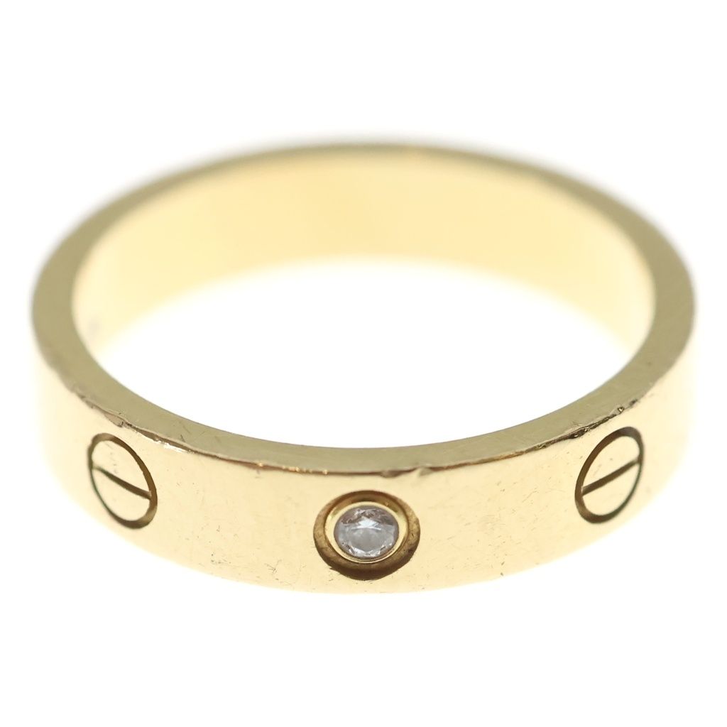 【カルティエ】750WG ミニラブリング 1PD #51 Cartier (カルティエ) ミニラブリング 1PD ダイヤモンド Au750 K18YG