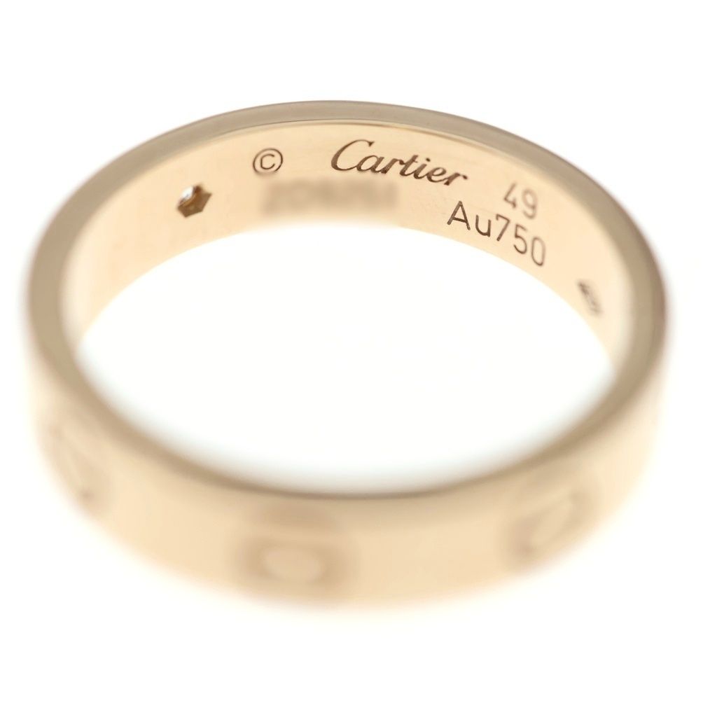 Cartier (カルティエ) ミニラブ 1PD ダイヤリング Au750 K18PG ピンク