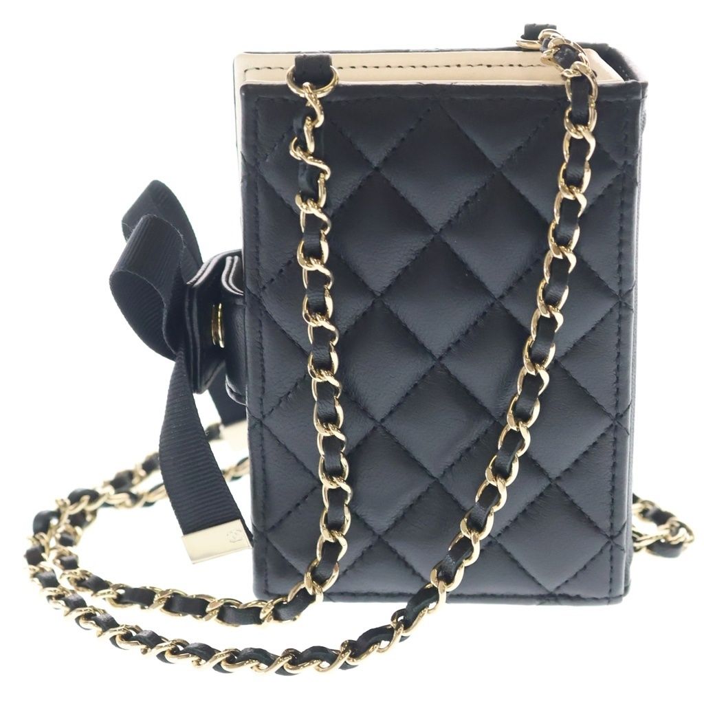 CHANEL (シャネル) ブックカードケース ミニバッグ チェーンショルダー