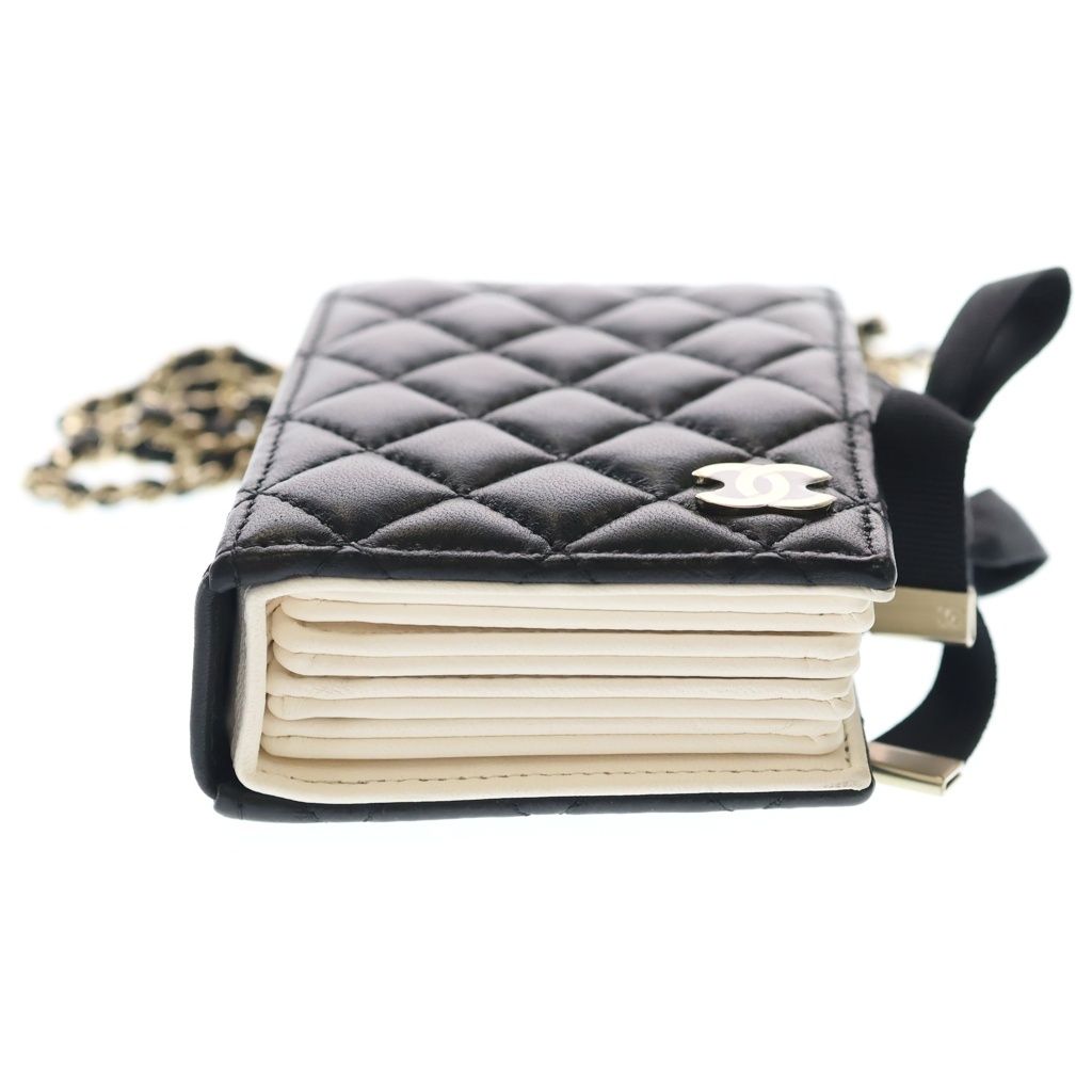 CHANEL (シャネル) ブックカードケース ミニバッグ チェーンショルダー