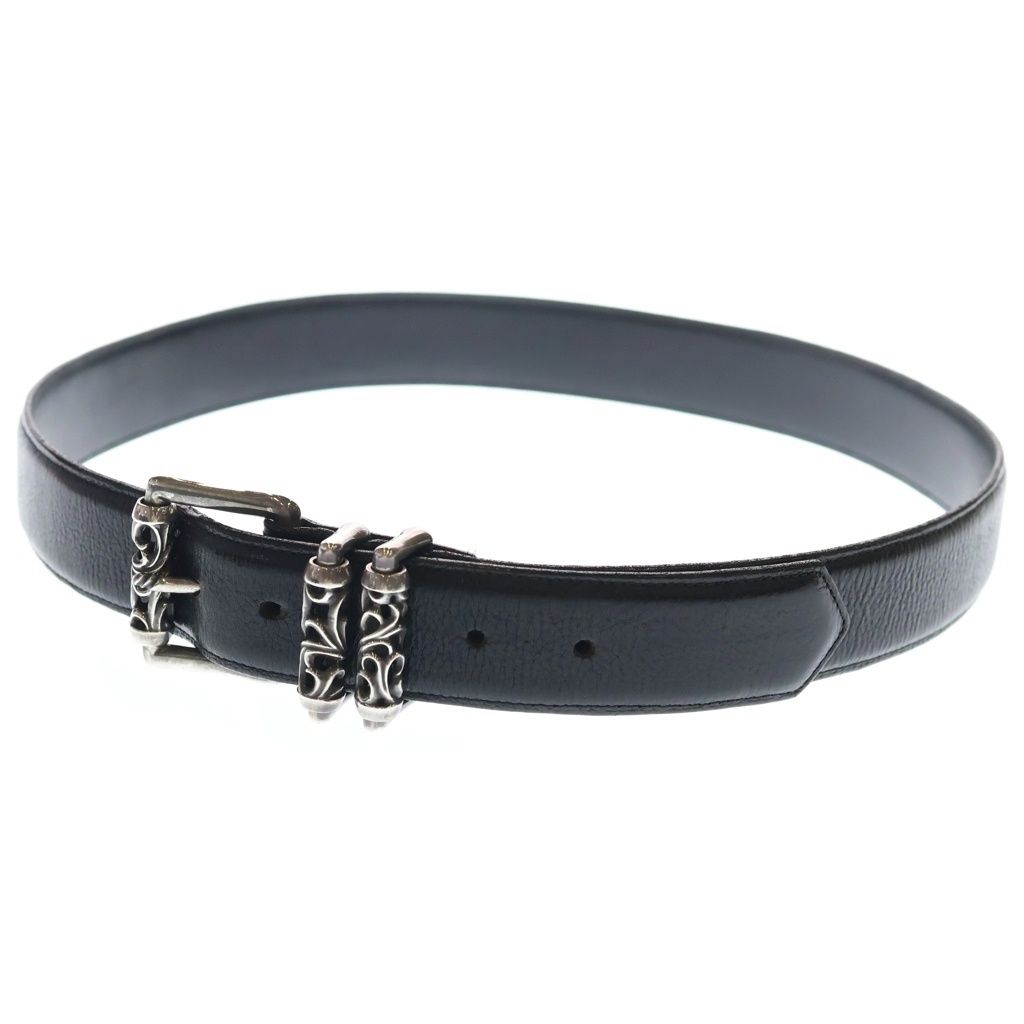 CHROME HEARTS (クロムハーツ) BLT ROLLER 3PC1.5inch 3PCローラーバックル レザーベルト シルバー BCA357