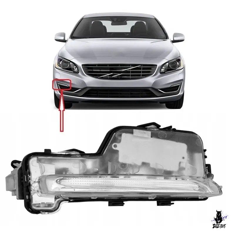 Volvo S60 2014-2018 用 デイタイムランニングライト LED DRL フロントバンパー